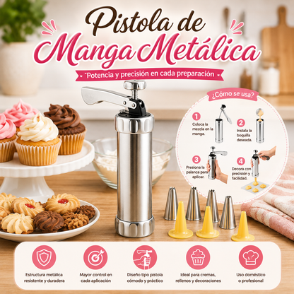 Pistola de Manga Metálica