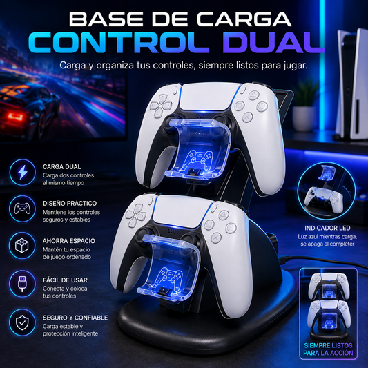 🎮 Base de Carga Control Dual