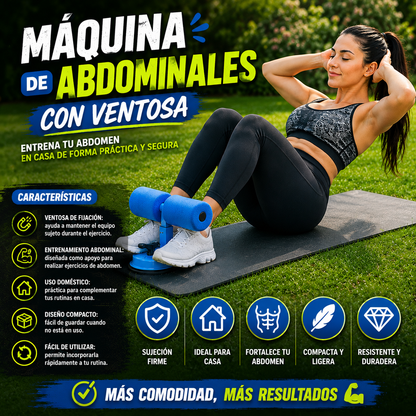 💪 Máquina de Abdominales con Ventosa