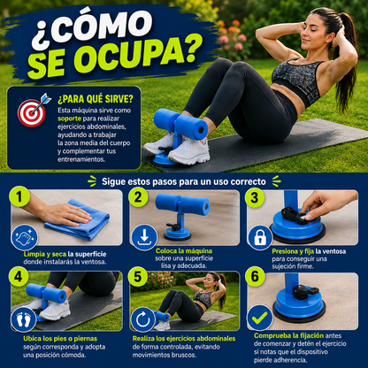 💪 Máquina de Abdominales con Ventosa