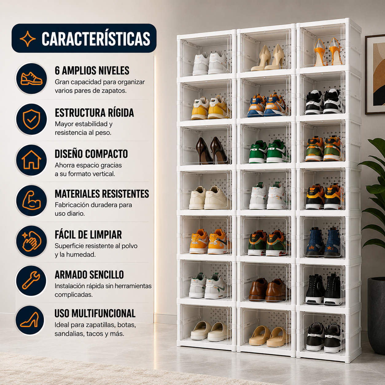 X Zapatero 6 Niveles Rígido