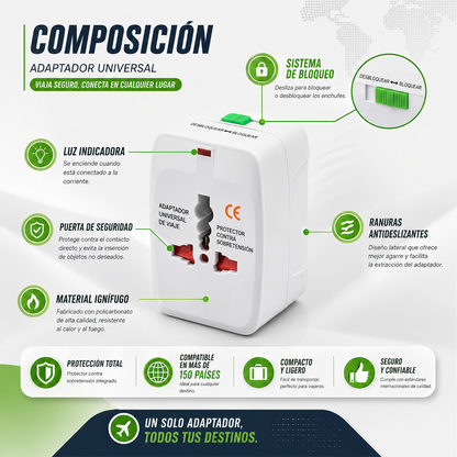 Adaptador Enchufe Universal Para Viajes