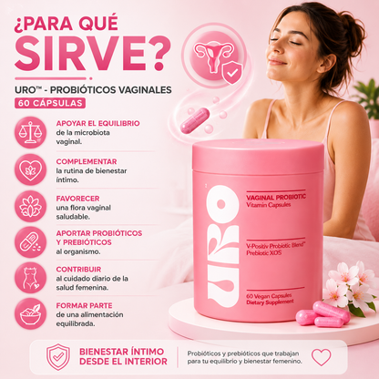 URO™ - Probióticos Vaginales 60 Capsulas 🌿