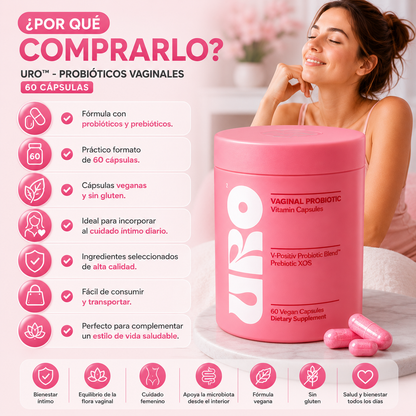 URO™ - Probióticos Vaginales 60 Capsulas 🌿