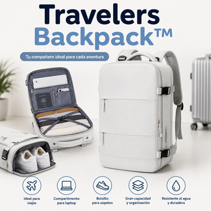 Travelers Backpack™ - Mochila Viajera con Múltiples Compartimientos - La Mochila Ideal para Viajeros
