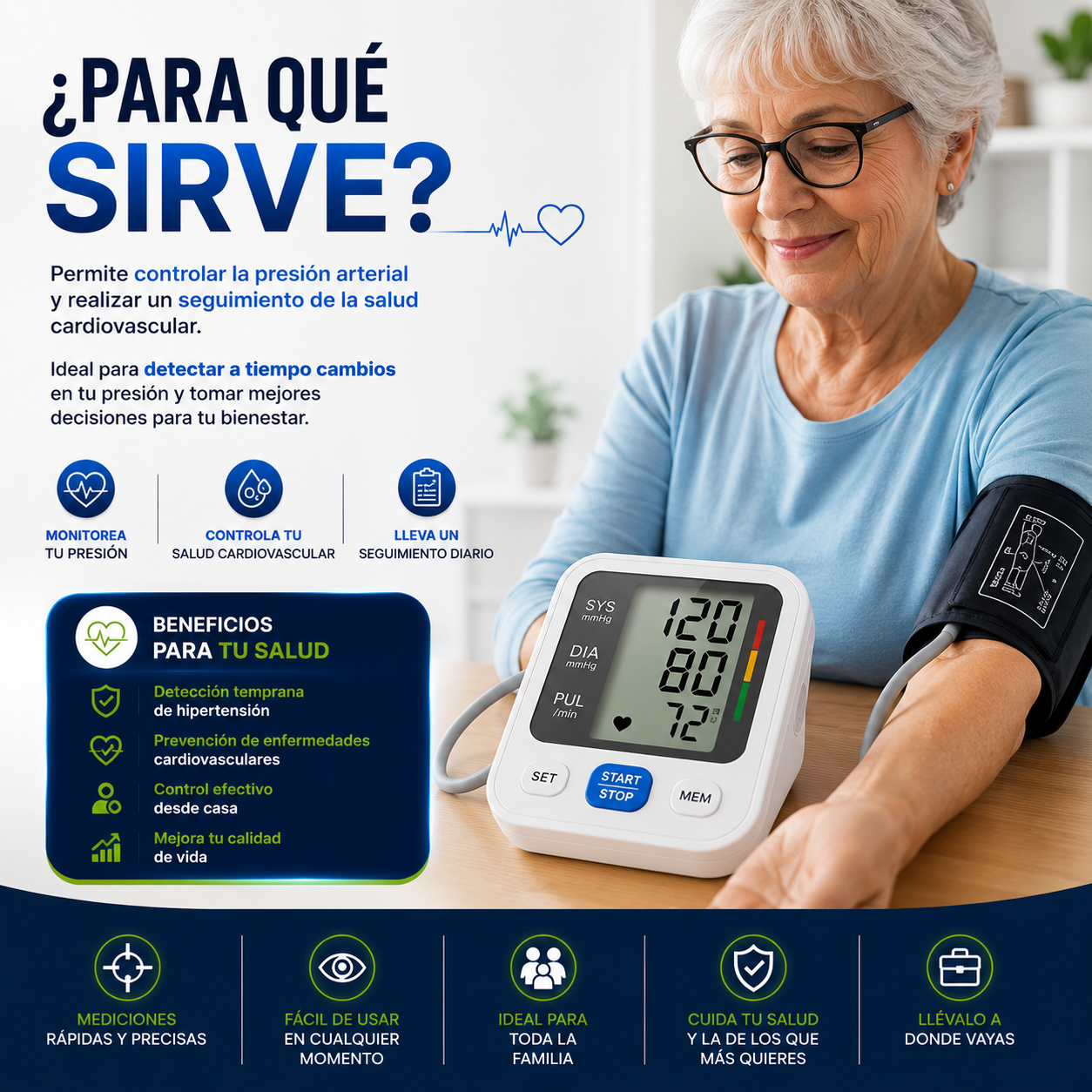 TENSIOMETRO DIGITAL - CUIDA TU VIDA EN TODO MOMENTO ¡Incluye Oxímetro Digital de Regalo! ♥️😱