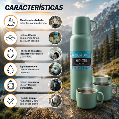 Termo Para Agua Caliente Con 3 Tazas
