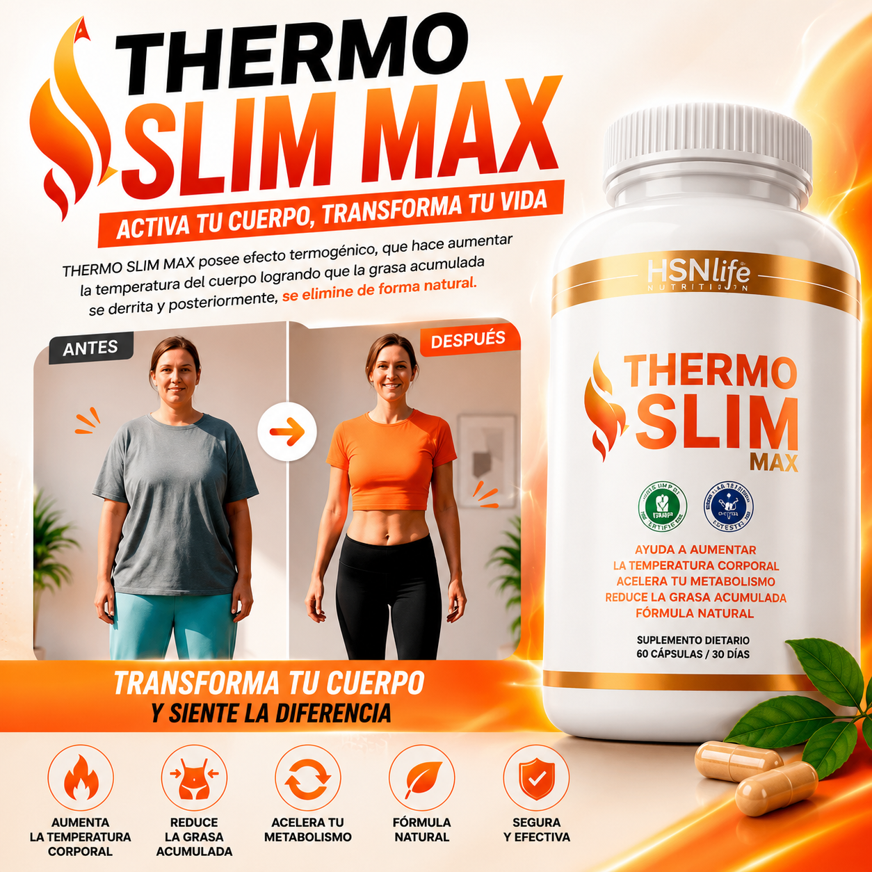 Thermo Slim Max Derrite Grasa Abdominal