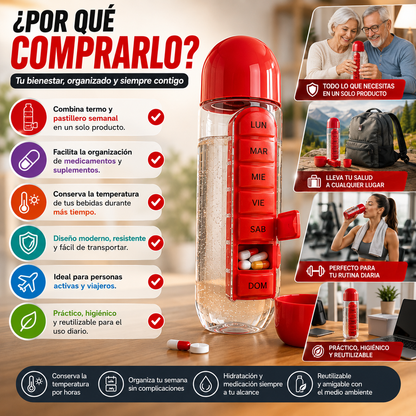 TERMO PASTILLERO SEMANAL 3 EN 1