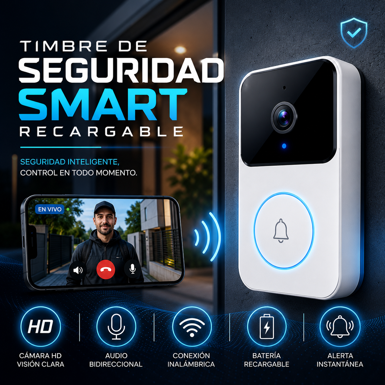 Timbre de Seguridad Smart Recargable