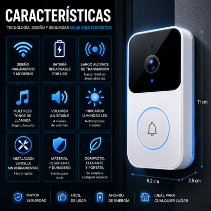 Timbre de Seguridad Smart Recargable
