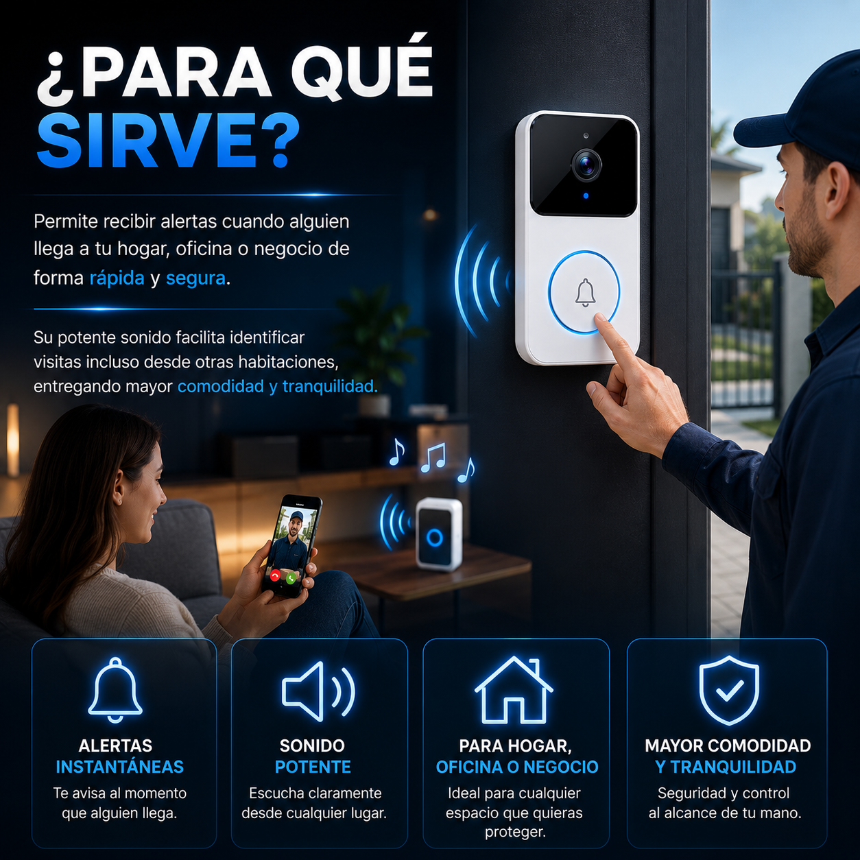 Timbre de Seguridad Smart Recargable