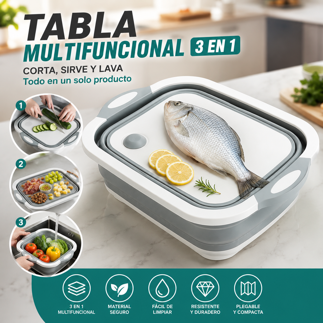 Tabla Multifuncional 3 En 1
