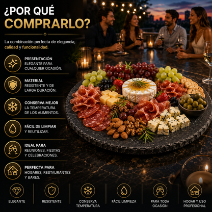 Tabla Cocktail Coctel Aperitivos Piedra