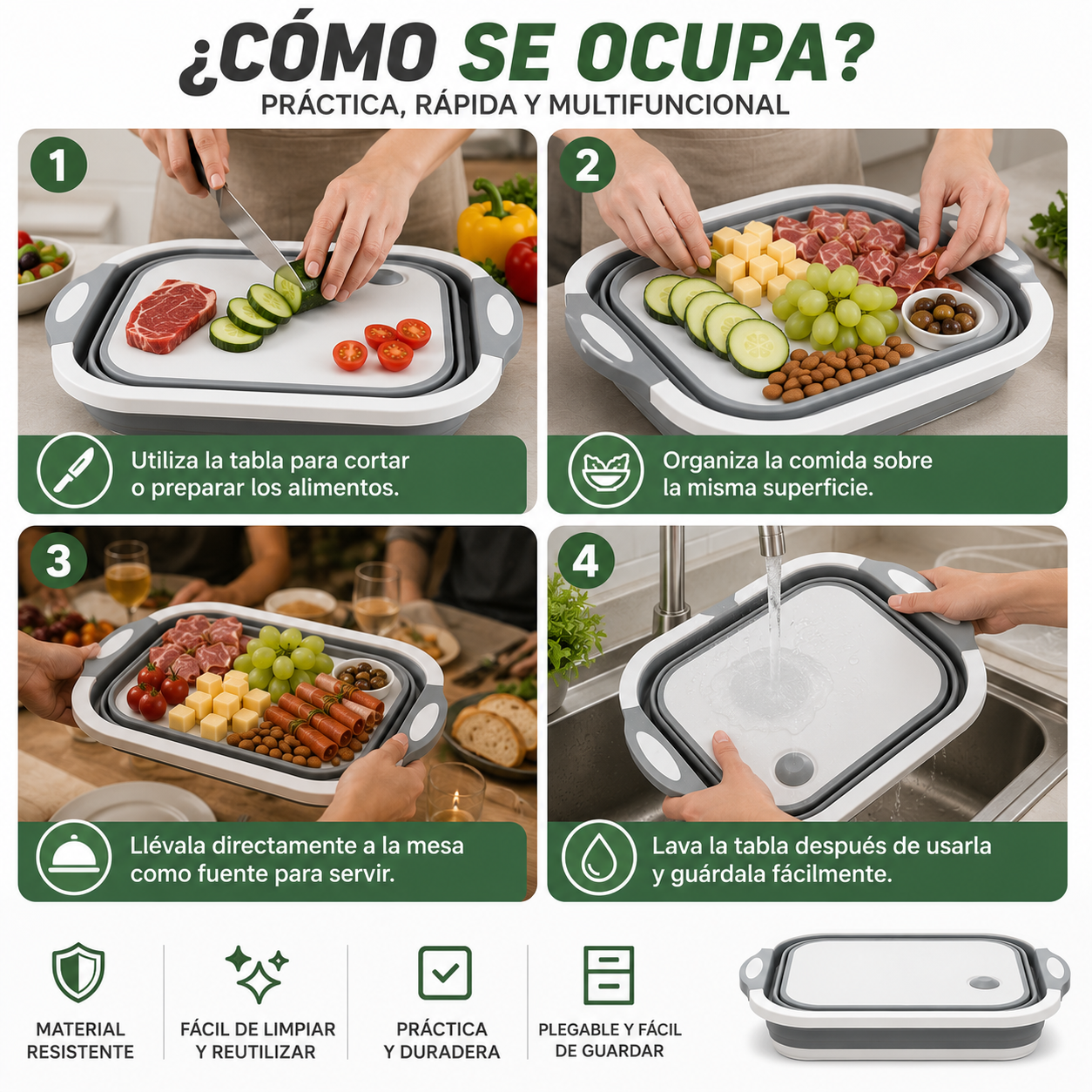 Tabla Multifuncional 3 En 1