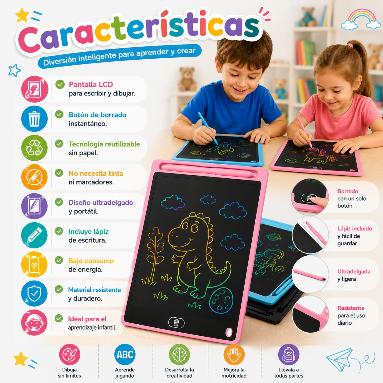 ✍️ Tableta de Escritura LCD para Niños