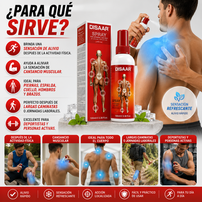 Spray Analgésico para Dolores Musculares – Alivio Rápido y Refrescante