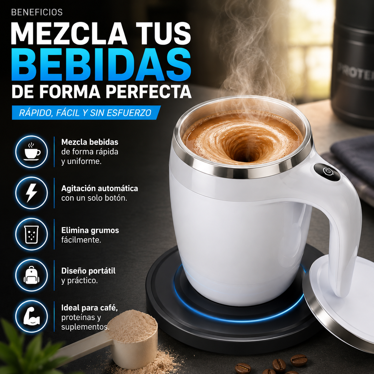 ☕ Taza de Agitación Eléctrica Automática