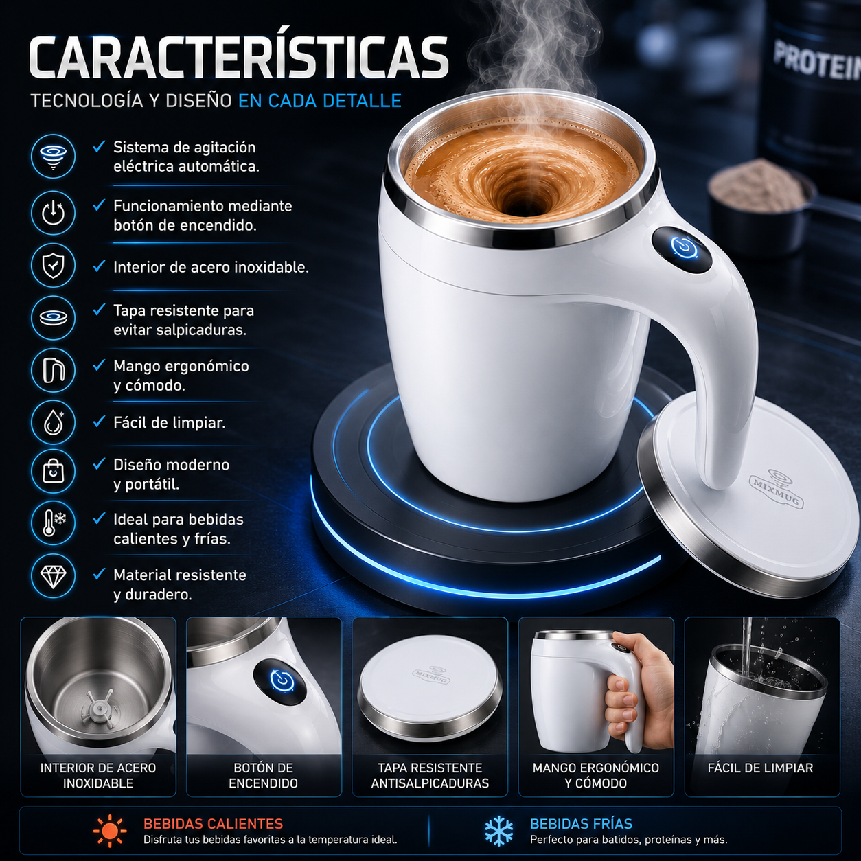 ☕ Taza de Agitación Eléctrica Automática