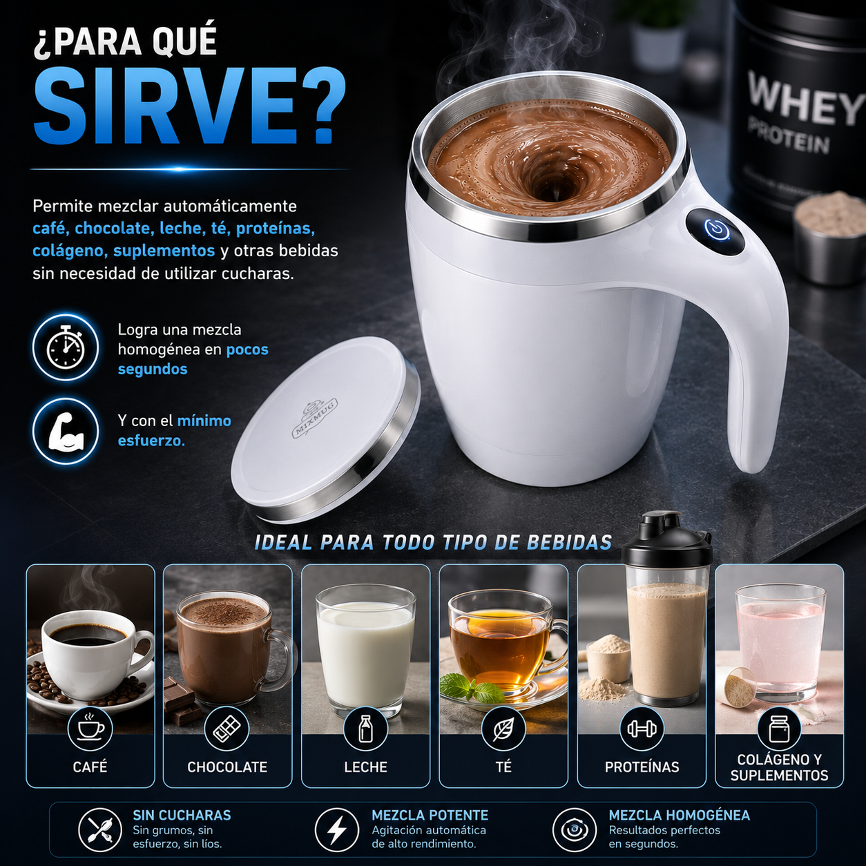 ☕ Taza de Agitación Eléctrica Automática
