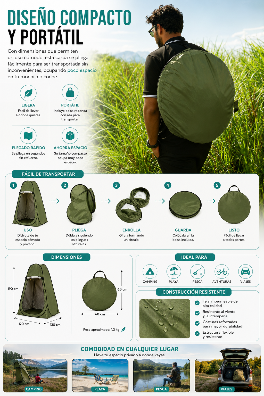Carpa Tienda De Campaña Vestidor Camping