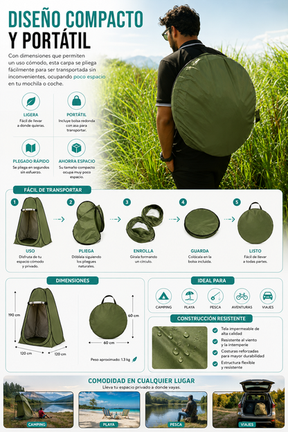 Carpa Tienda De Campaña Vestidor Camping