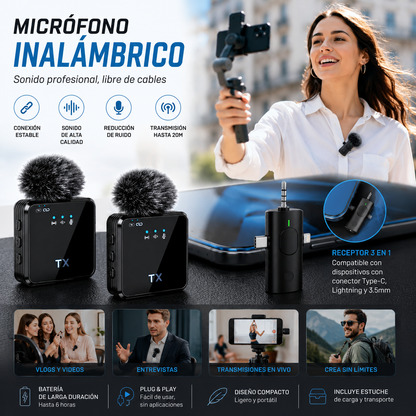 Micrófono Inalámbrico F11-2 Pro Max