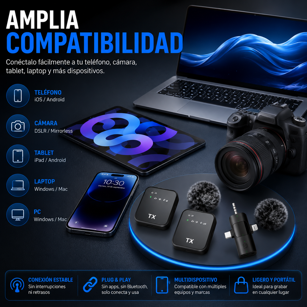 Micrófono Inalámbrico F11-2 Pro Max