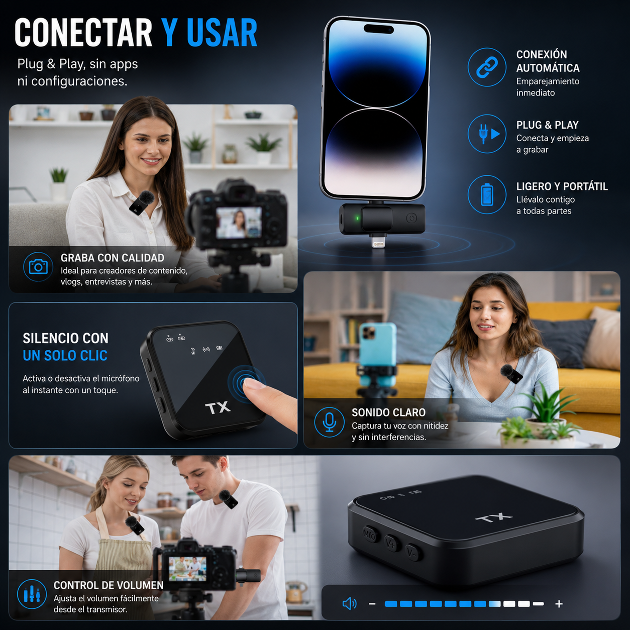 Micrófono Inalámbrico F11-2 Pro Max