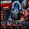 Candado con Alarma 110 dB, Acero Inoxidable,  Moto, Bicicleta, Scooters