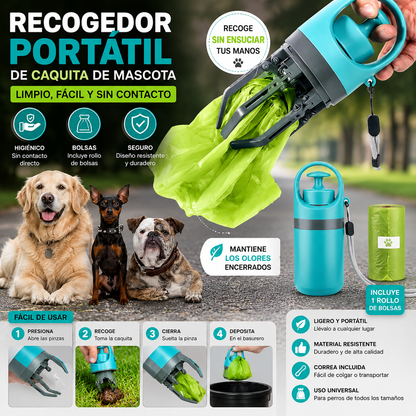 Recogedor portátil de caquita de mascota