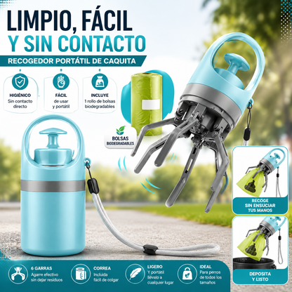 Recogedor portátil de caquita de mascota