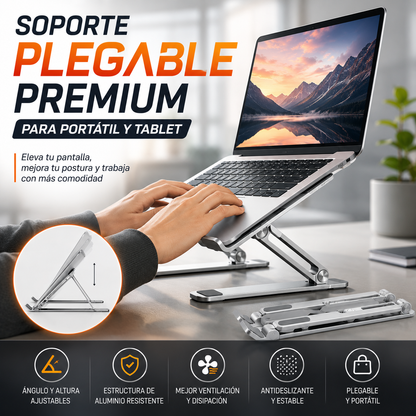 Soporte Plegable Premium para Portátil y Tablet