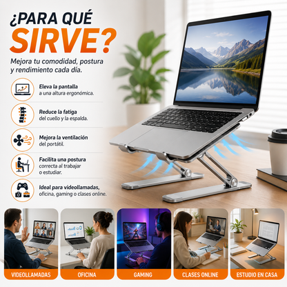 Soporte Plegable Premium para Portátil y Tablet