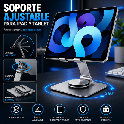 Soporte Ajustable para iPad y Tablet