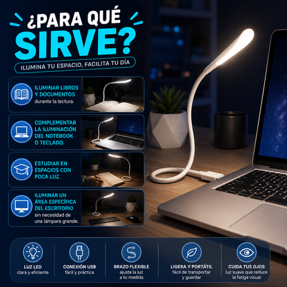 Luz LED de Lectura USB Flexible