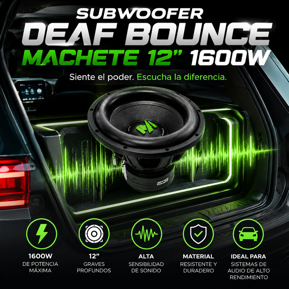 Subwoofer Deaf Bounce Machete 12" 1600W