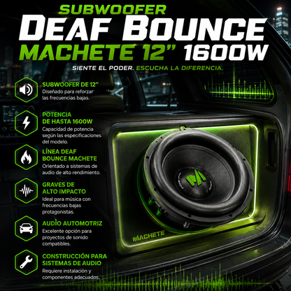 Subwoofer Deaf Bounce Machete 12" 1600W
