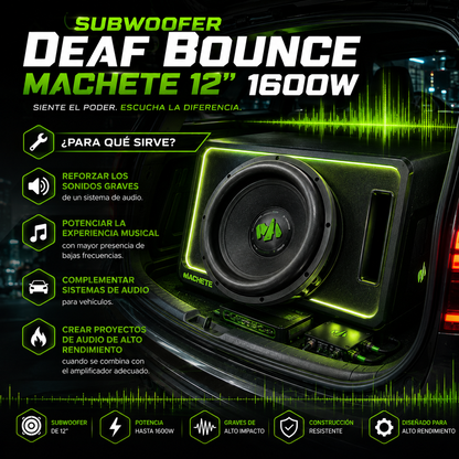 Subwoofer Deaf Bounce Machete 12" 1600W