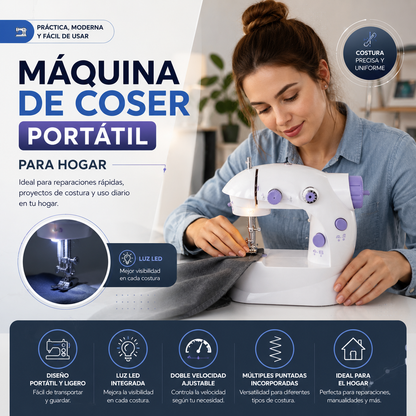 Máquina de Coser Portátil para Hogar