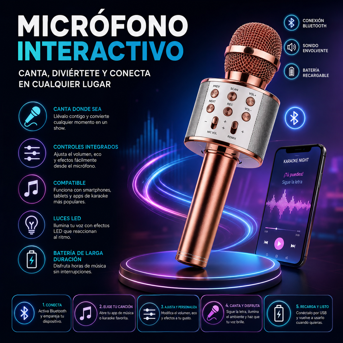 Micrófono Interactivo 🎤🎶