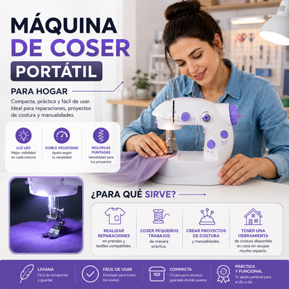 Máquina de Coser Portátil para Hogar