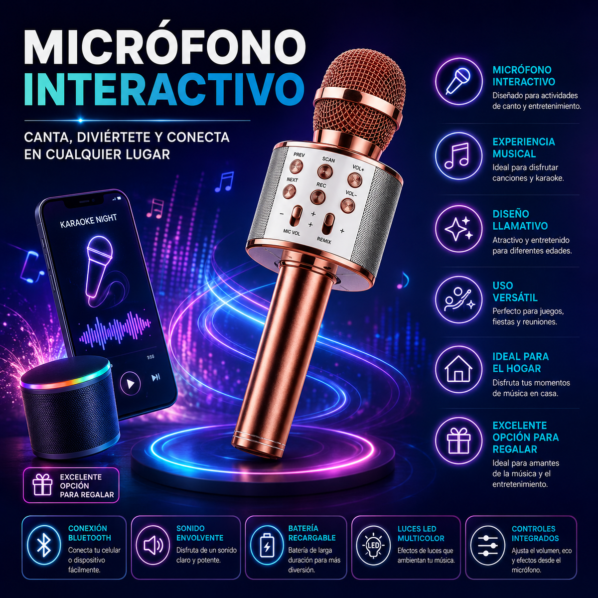 Micrófono Interactivo 🎤🎶
