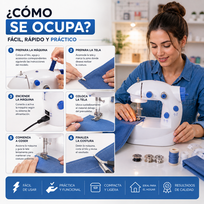 Máquina de Coser Portátil para Hogar