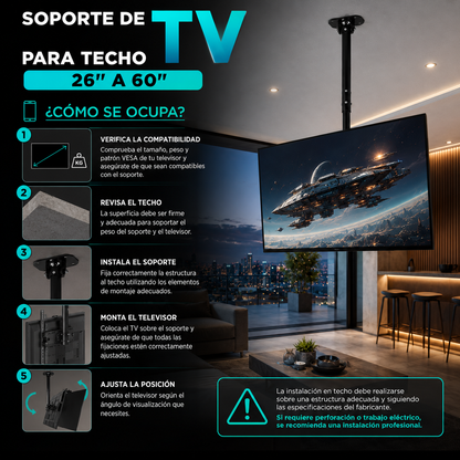 Soporte de TV para Techo 26" a 60"