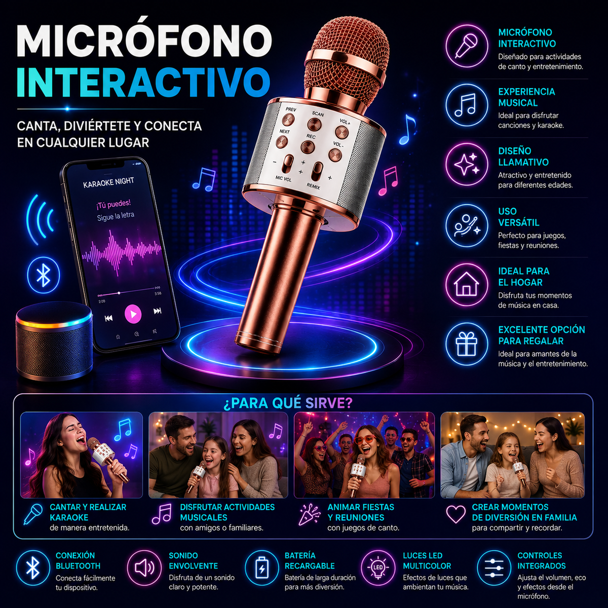 Micrófono Interactivo 🎤🎶