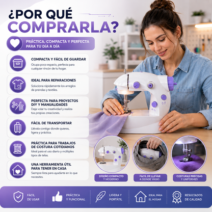 Máquina de Coser Portátil para Hogar