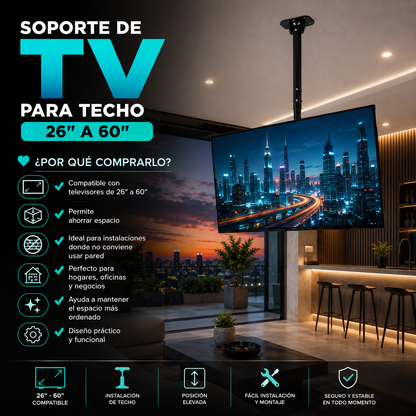 Soporte de TV para Techo 26" a 60"
