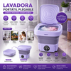 Lavadora Portátil Plegable con Esterilización por Luz Azul e Iones de Plata + ENVÍO GRATIS 🚚