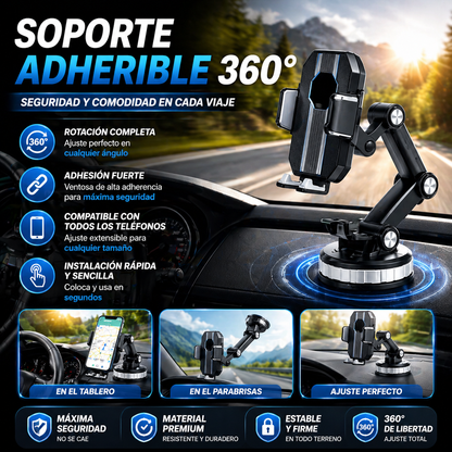 Soporte Celular 360° para Auto y cualquier superficie